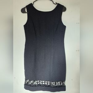 Jones New York Black Sleeveless Sheath Mini Dress